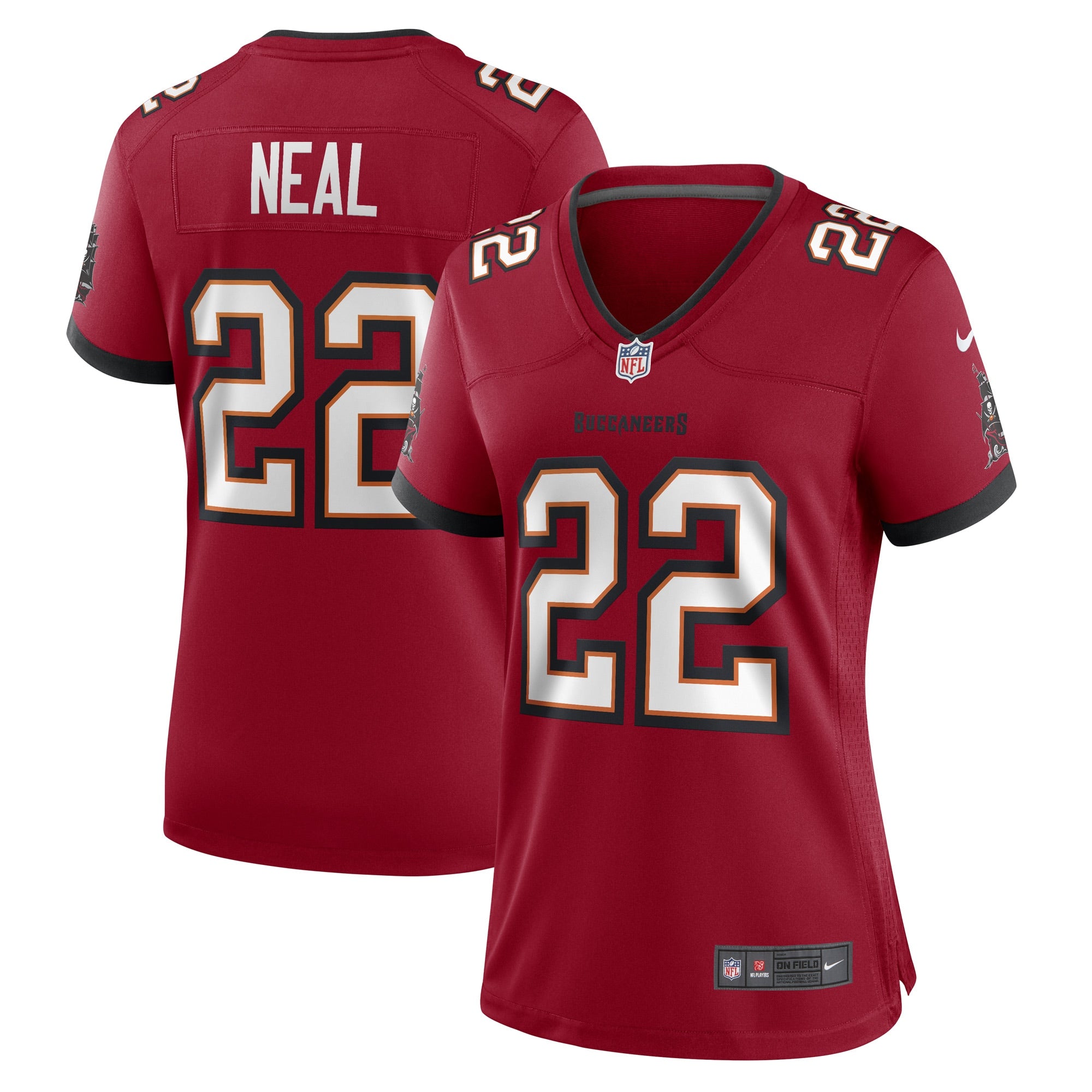 Nike Atlanta Falcons No22 Keanu Neal Red Women's Stitched NFL Limited Rush Jersey